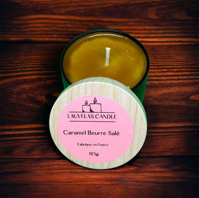 Bougie coulée caramel beurre salé