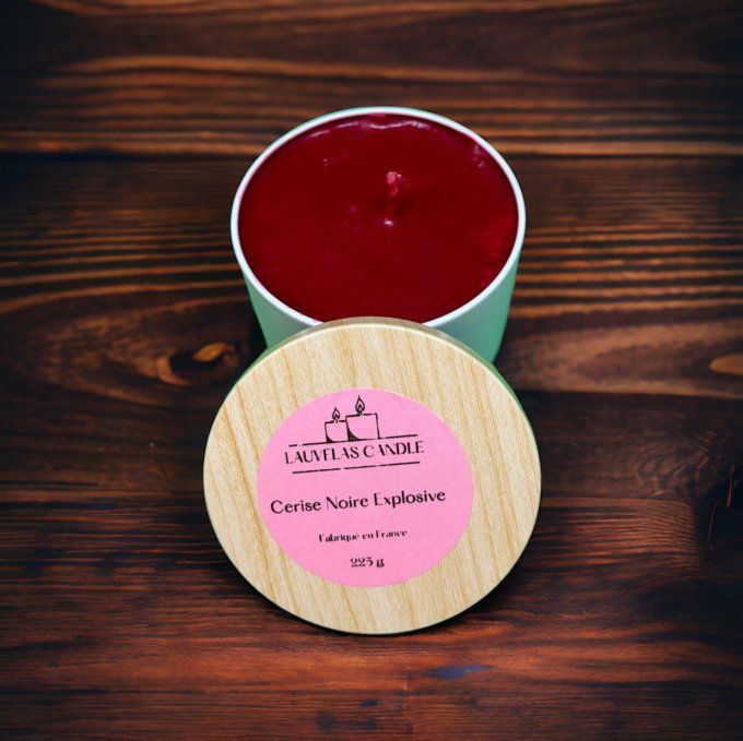 Bougie coulée Cerise Noire explosive 